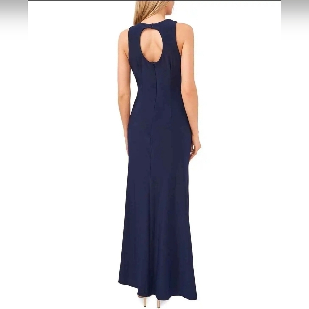 Women's Embellished-Neck Open-Back Ruched Dress - Picture 4 of 16
